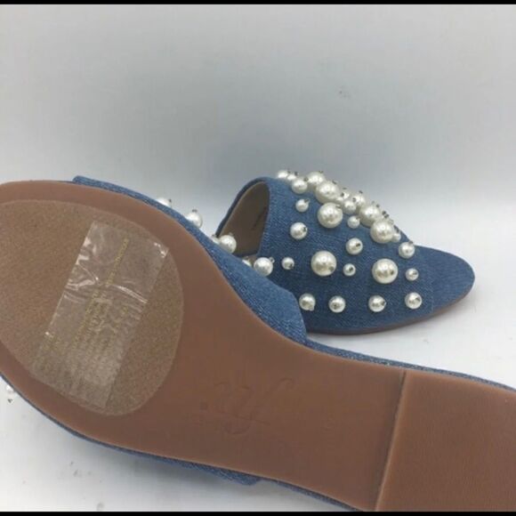 🎁The fix Faris Flat Slide Denim sandals size :9.5 - Picture 5 of 10